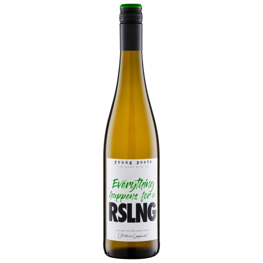 young poets Everything happens for a RSLNG Weißwein Riesling QbA trocken 0,75l